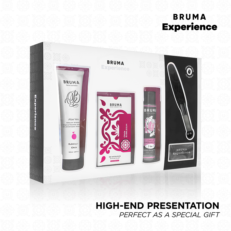 BRUMA XPERIENCE - KIT TENTACIÓN DULCE CHICLE CON POTENCIADOR DE ORGASMOS