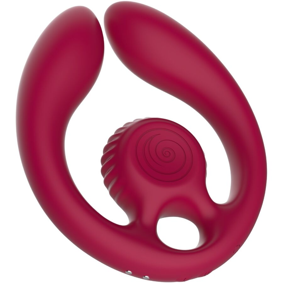 SNAIL VIBE - GIZI DÚO ESTIMULADOR DE PAREJAS CONTROL REMOTO BURDEOS