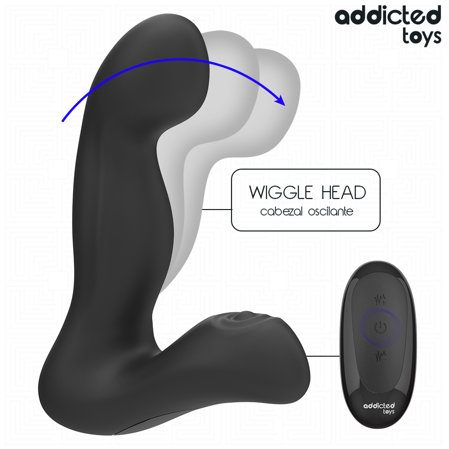 ADDICTED TOYS - MASAJEADOR PROSTÁTICO OSCILANTE CON MODO PULSACIONES CONTROL REMOTO