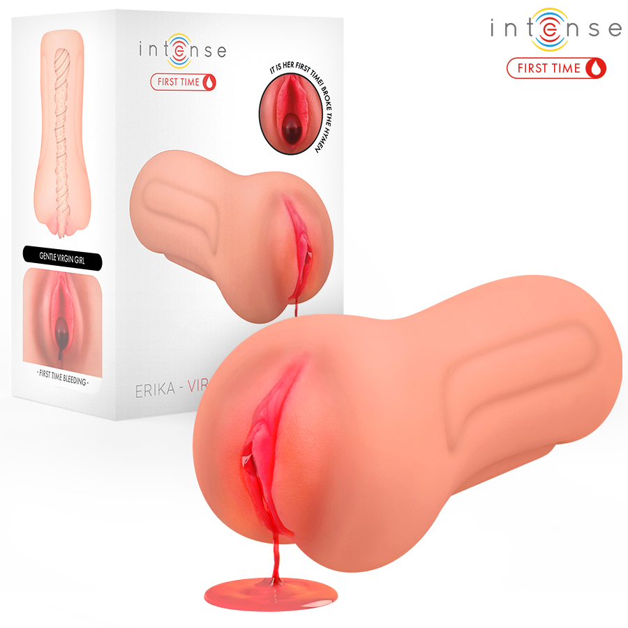 INTENSE FIRST TIME - ERIKA VAGINA VIRGEN CON HIMEN Y SANGRADO