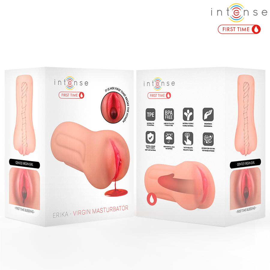 INTENSE FIRST TIME - ERIKA VAGINA VIRGEN CON HIMEN Y SANGRADO