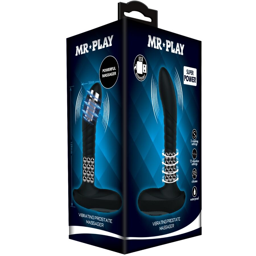 MR PLAY - MASAJEADOR PROSTÁTICO CON ROTACIÓN Y VIBRACIÓN