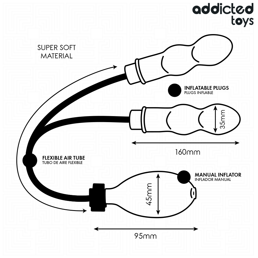 ADDICTED TOYS - PLUG ANAL DOBLE INFLABLE MODELO 1