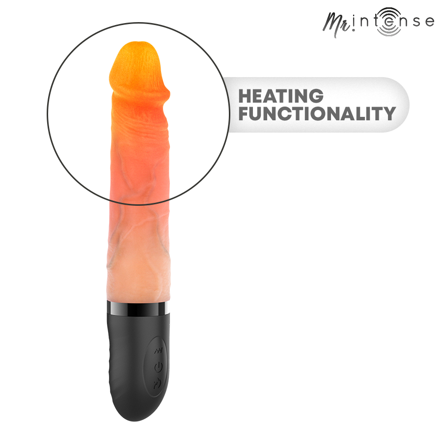 MR INTENSE - JEAN VIBRADOR UP&DOWN SILICONA CON EFECTO CALOR 24 CM -Ø- 3.8 CM