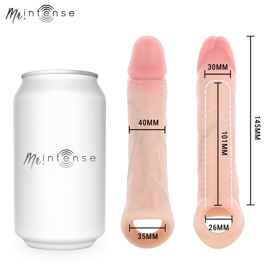 MR INTENSE - ARNOLD M VIBRADOR FUNDA PENE SILICONA CONTROL REMOTO 14.5 CM -Ø- 4 CM
