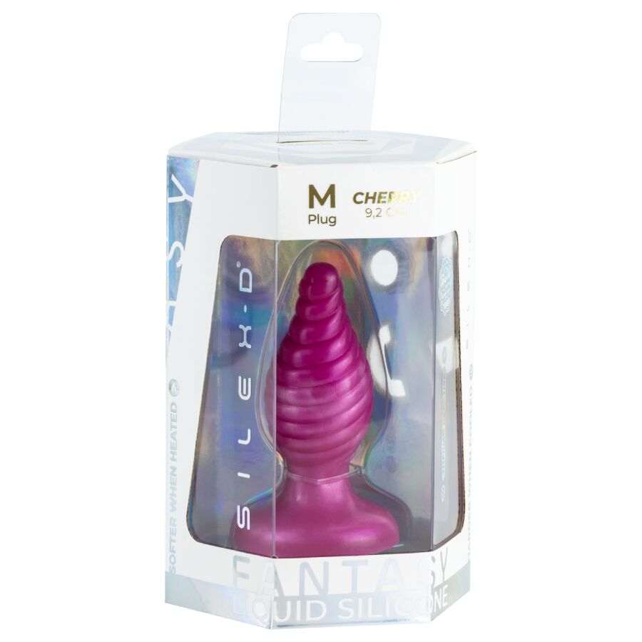 SILEXD - CHERRY PLUG ANAL FANTASY SILICONA LIQUIDA TERMOREACTIVO ROSA 9.2 CM