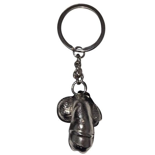 DIABLO PICANTE - LLAVERO METAL PENE ENCOGIDO PLATA
