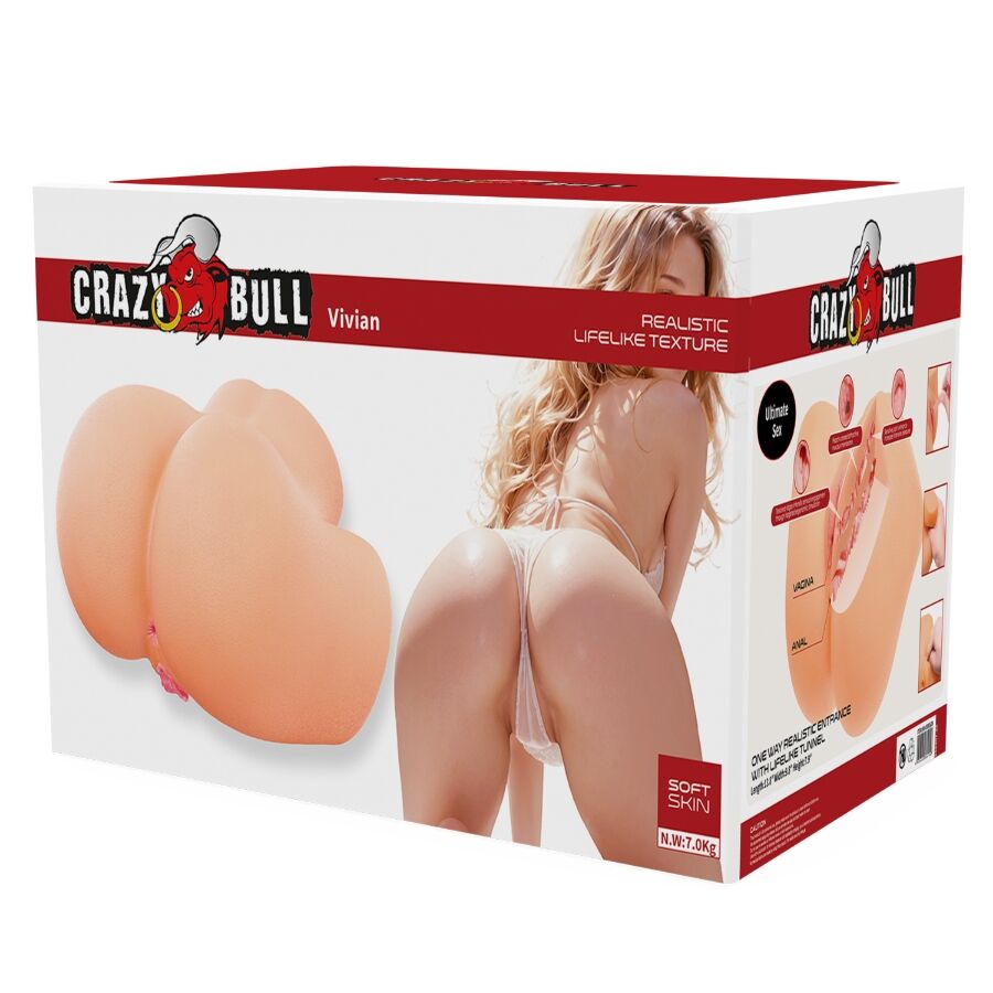CRAZY BULL - VIVIAN TRASERO FEMENINO REALISTA VAGINA Y ANAL 7 KG