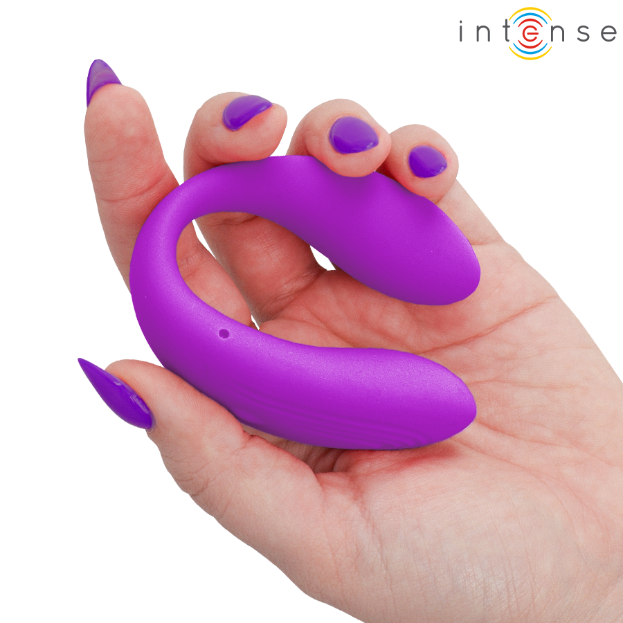 INTENSE - NORA ESTIMULADOR DE PINZA CON VIBRACIÓN MORADO