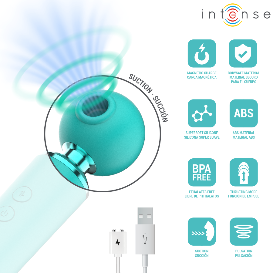 INTENSE - HAMBY ESTIMULADOR MULTIFUNCIÓN CON SUCCIÓN Y VIBRACIÓN