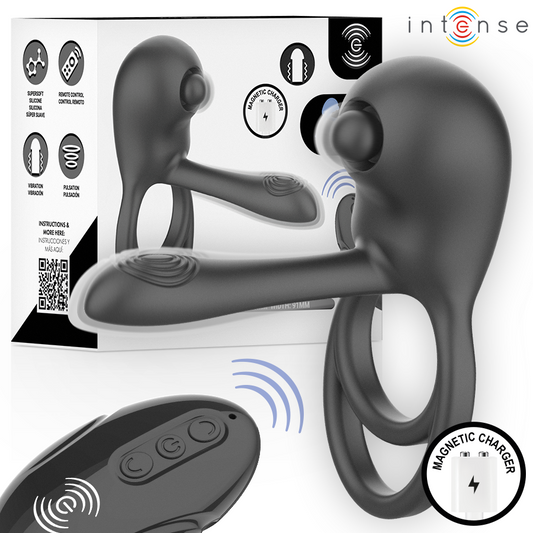 INTENSE - SPIKE ANILLO VIBRADOR PARA PENE CON CONTROL REMOTO