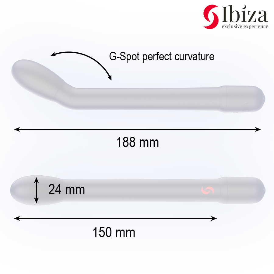 IBIZA - VIBRADOR DE PUNTO G CON VIBRACIÓN NEGRO