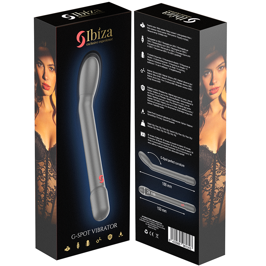 IBIZA - VIBRADOR DE PUNTO G CON VIBRACIÓN NEGRO