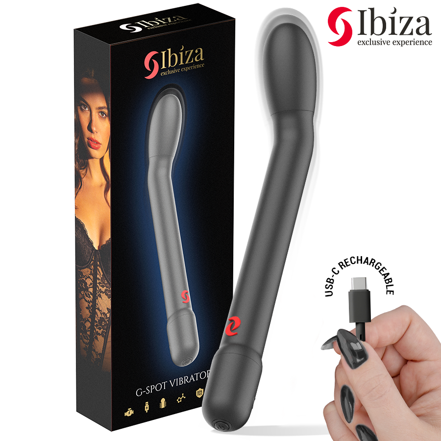 IBIZA - VIBRADOR DE PUNTO G CON VIBRACIÓN NEGRO