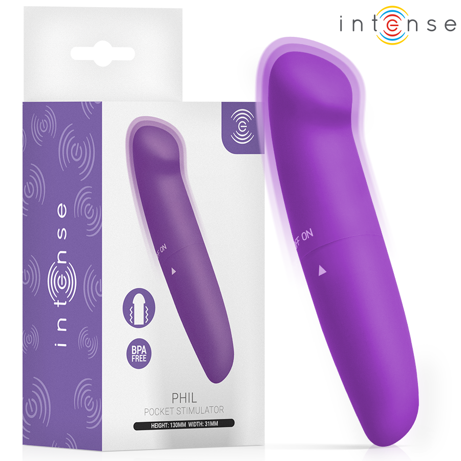 INTENSE - PHIL VIBRADOR PUNTO G LILA 13 CM