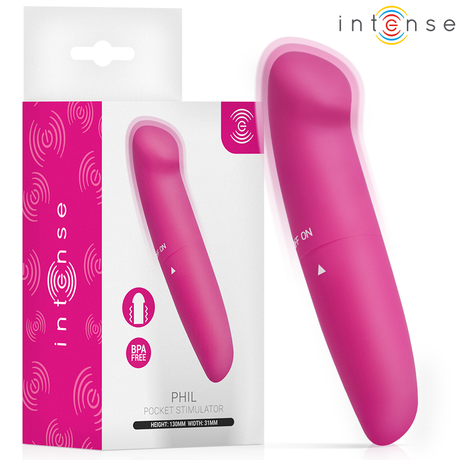 INTENSE - PHIL VIBRADOR PUNTO G ROSA 13 CM
