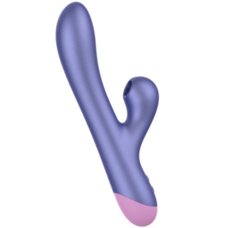 ROMP - PULSE VIBRADOR RABBIT DUAL PUNTO G AZUL ELÉCTRICO