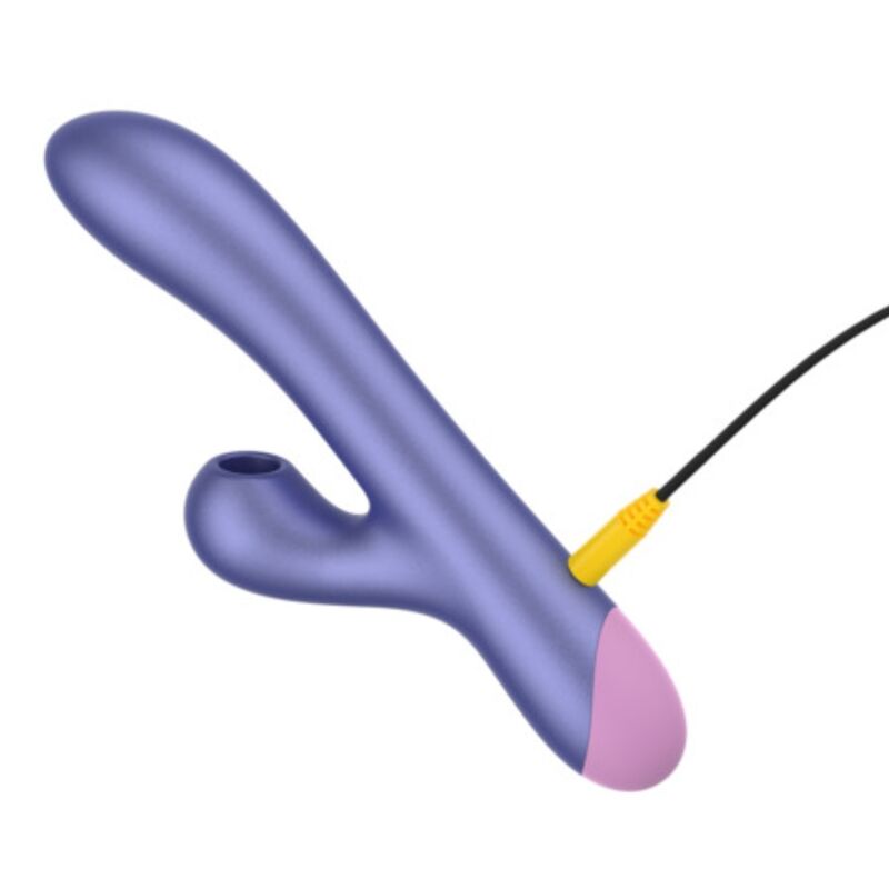 ROMP - PULSE VIBRADOR RABBIT DUAL PUNTO G AZUL ELÉCTRICO