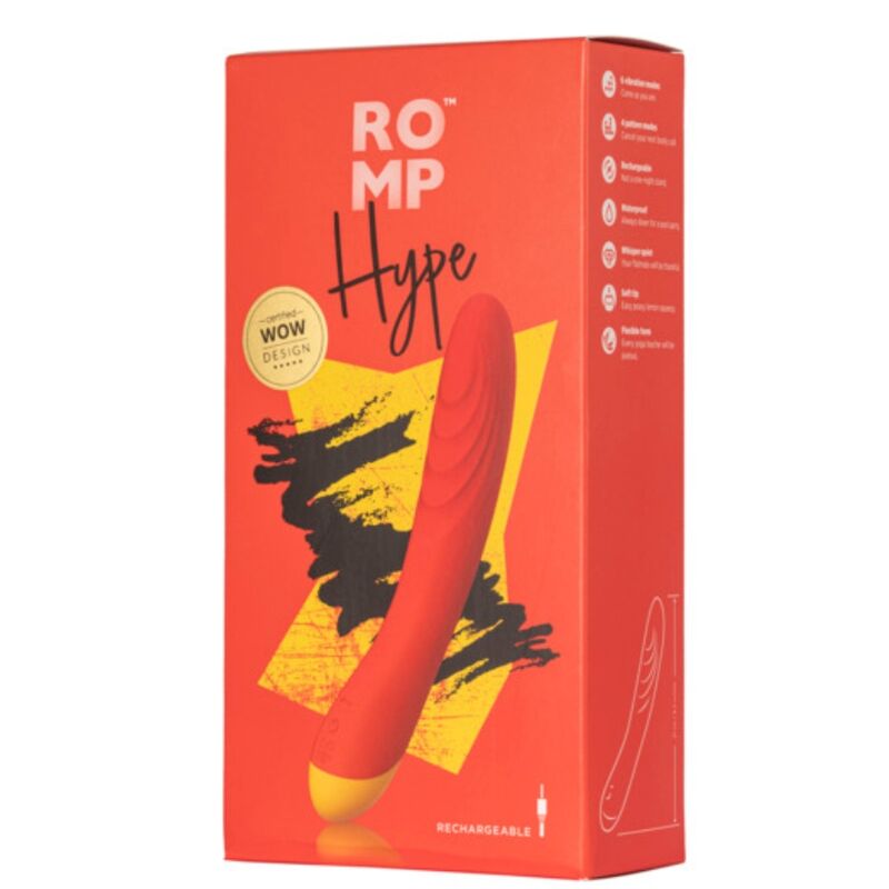 ROMP - HYPE VIBRADOR PUNTO G MULTIFUNCIÓN ROJO
