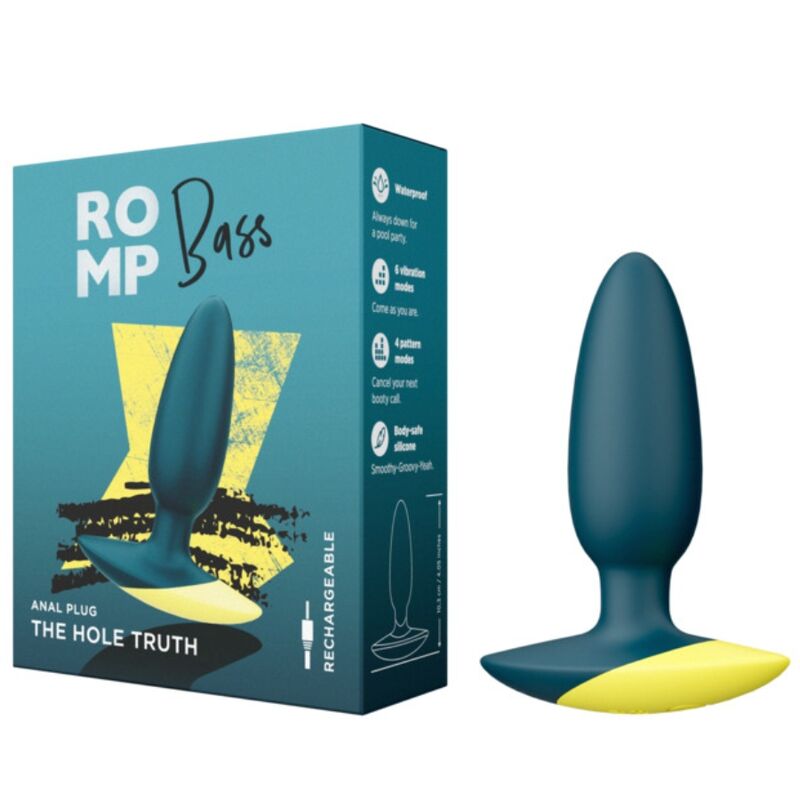 ROMP - BASS PLUG ANAL VIBRADOR 10 CM VERDE