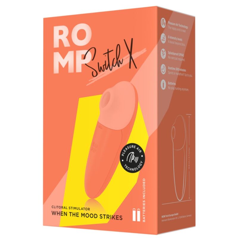 ROMP - SWITCH X ESTIMULADOR DE CLÍTORIS 6 NIVELES NARANJA