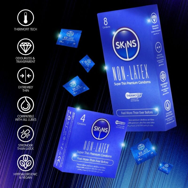SKINS - PRESERVATIVOS SIN LATEX PACK 4