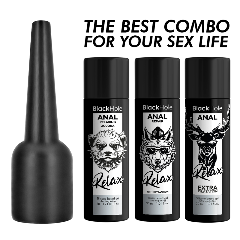 BLACK HOLE - APLICADOR DE LUBRICANTE ANAL TALLA S 30 ML