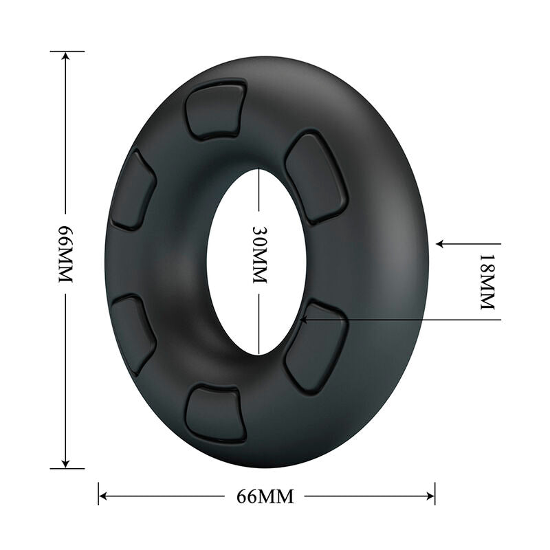CRAZY BULL - BERTRAM ANILLO PARA PENE SUPER SOFT SILICONA NEGRO