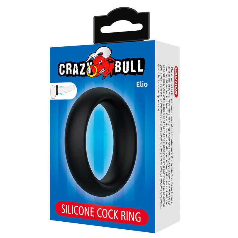 CRAZY BULL - ELIO ANILLO PARA PENE SILICONA NEGRO