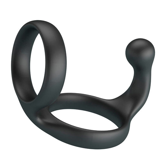 CRAZY BULL - FLORIAN ANILLO DOBLE PARA PENE Y TESTÍCULOS SILICONA NEGRO