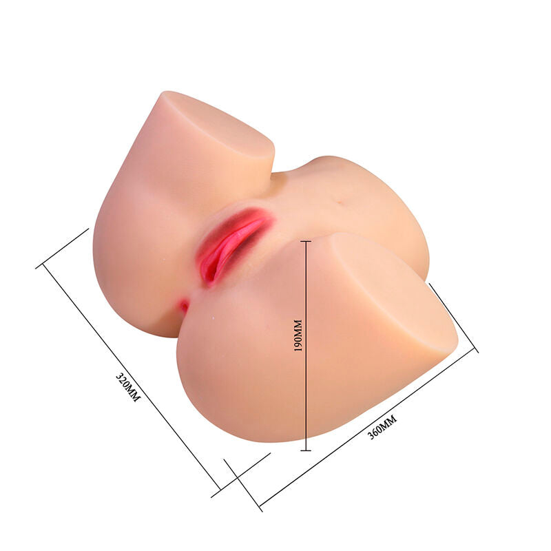 CRAZY BULL - LIORA MASTURBADOR VAGINAL Y ANAL DOBLE XXL CON VIBRACIÓN