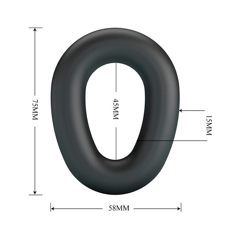CRAZY BULL - VESPER ANILLO PARA PENE SUPER SOFT SILICONA NEGRO