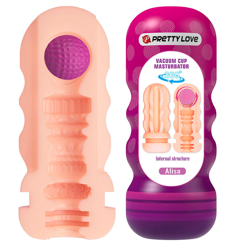 PRETTY LOVE - ALISA MASTURBADOR VAGINA CON VENTOSA Y TEXTURAS INTERNAS