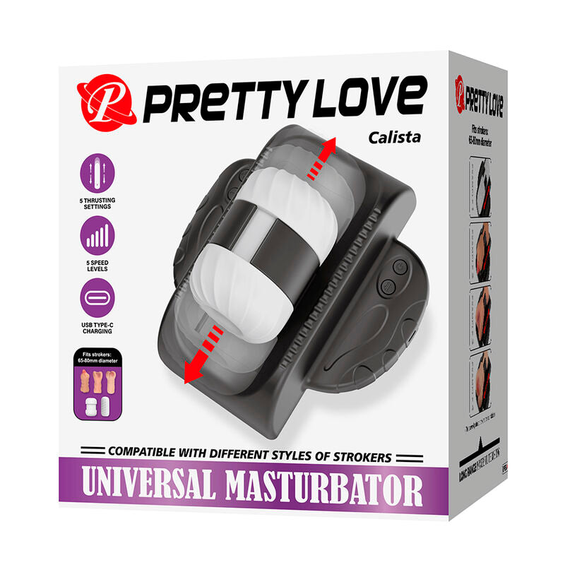 PRETTY LOVE - CALISTA MASTURBADOR AUTOMÁTICO UNIVERSAL NEGRO