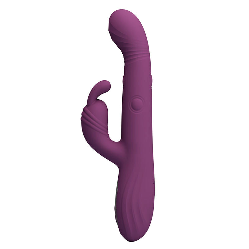 PRETTY LOVE - DEE VIBRADOR RABBIT MULTIFUNCIÓN OSCILANTE Y PERCUTOR MORADO