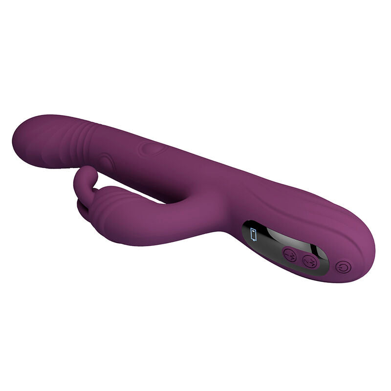 PRETTY LOVE - DEE VIBRADOR RABBIT MULTIFUNCIÓN OSCILANTE Y PERCUTOR MORADO