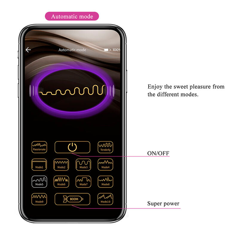 PRETTY LOVE - HAZELYNN MASAJEADOR APP CONTROL 12 FUNCIONES ROSA