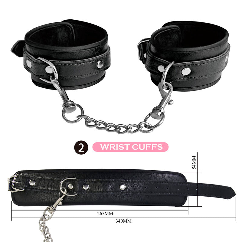 PRETTY LOVE - KIT BDSM 8 PIEZAS NEGRO