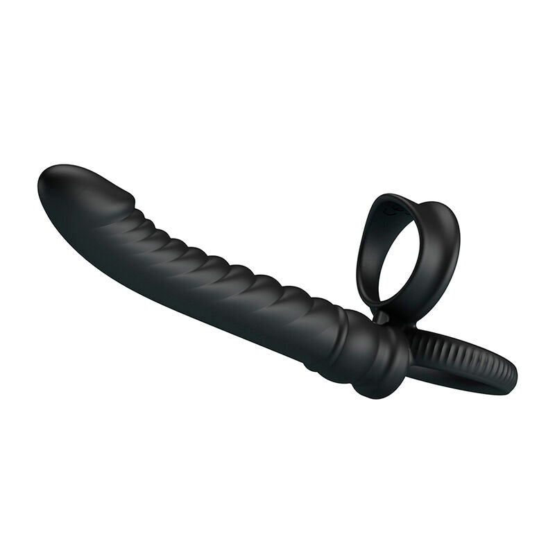 PRETTY LOVE - MERRITT VIBRADOR ANAL CON ANILLO Y VIBRACIÓN NEGRO