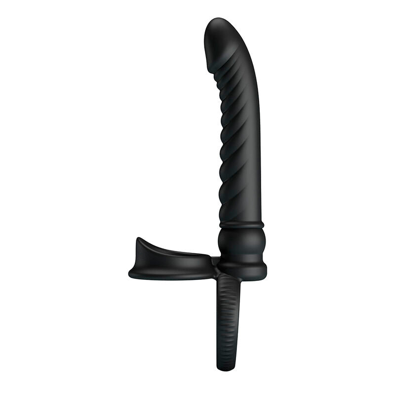 PRETTY LOVE - MERRITT VIBRADOR ANAL CON ANILLO Y VIBRACIÓN NEGRO