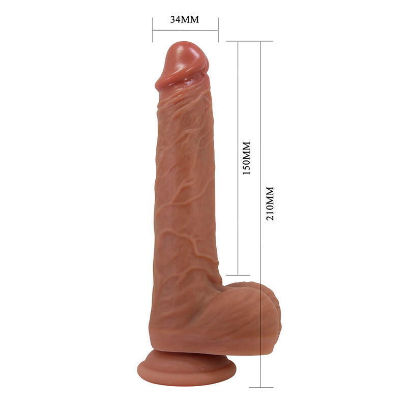PRETTY LOVE - JONATHAN VIBRADOR REALÍSTICO CON EMPUJE MARRÓN CONTROL REMOTO