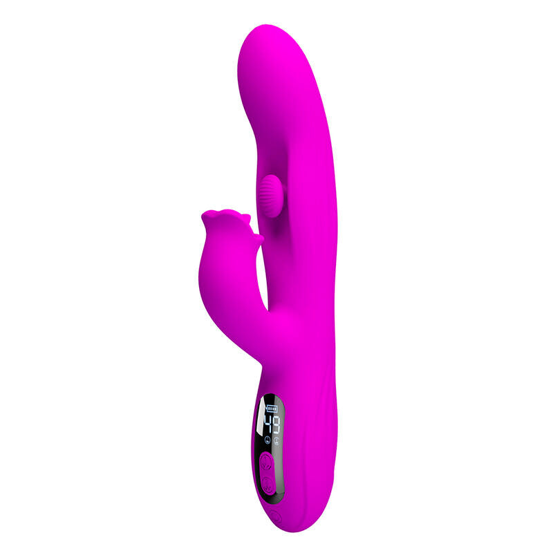 PRETTY LOVE - YALANDA VIBRADOR RABBIT OSCILANTE CON PANTALLA LED MORADO