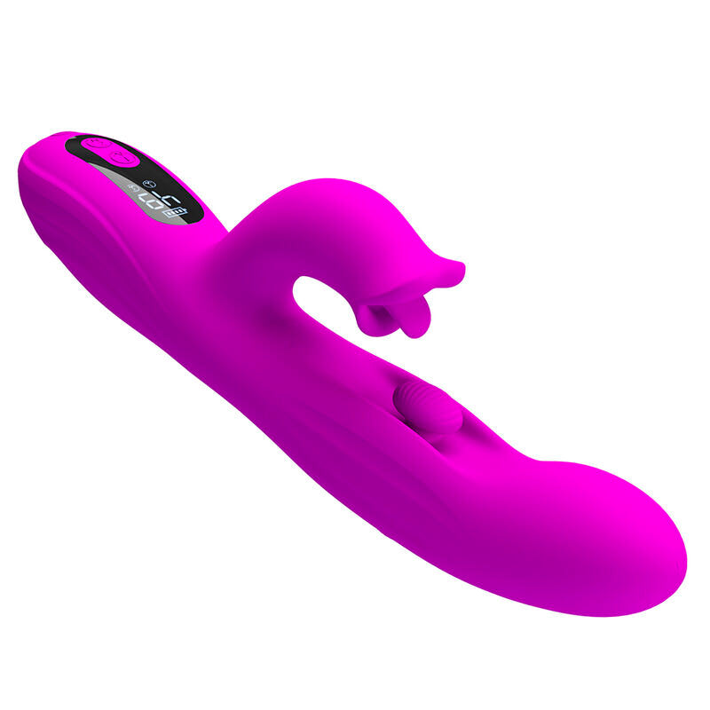 PRETTY LOVE - YALANDA VIBRADOR RABBIT OSCILANTE CON PANTALLA LED MORADO