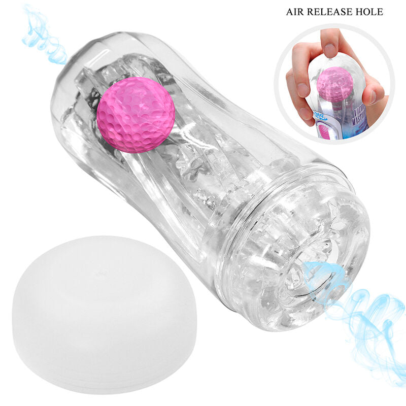 PRETTY LOVE - MASTURBADOR CUP 360º TEXTURIZADO TRANSPARENTE