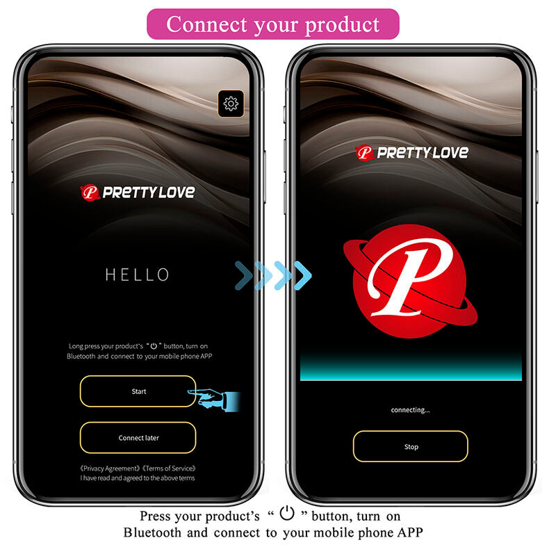 PRETTY LOVE - KLAY VIBRADOR HUEVO CON EMPUJE APP CONTROL MORADO