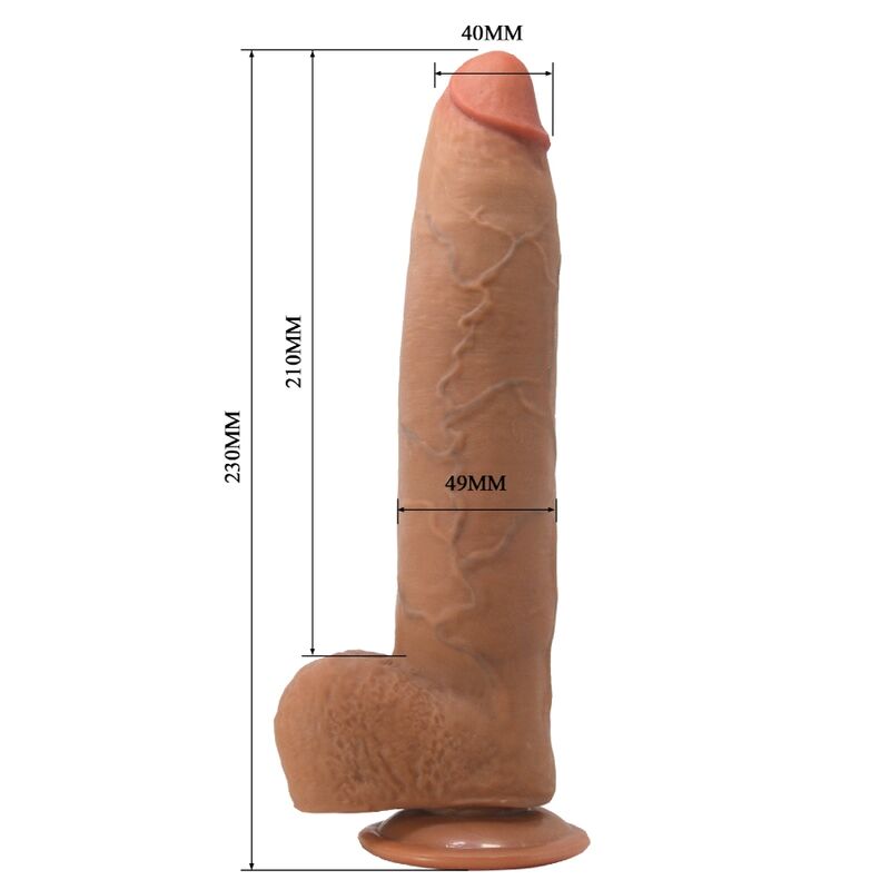 PRETTY LOVE - EVANDER DILDO REALÍSTICO FLEXIBLE CON VENTOSA 23 CM -Ø- 4.9 CM
