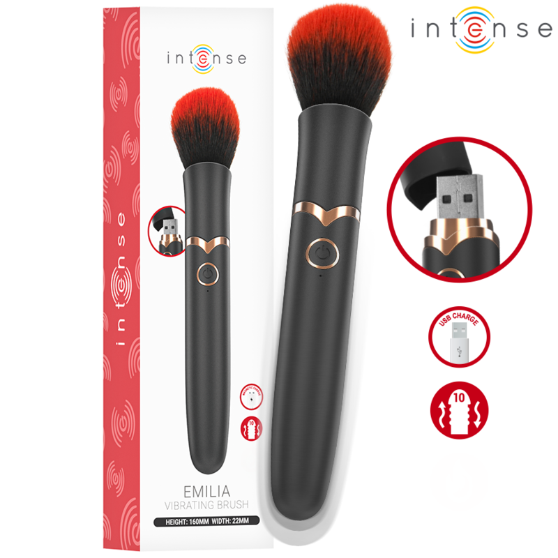 INTENSE - EMILIA VIBRADOR BROCHA 10 VIBRACIONES 16 CM