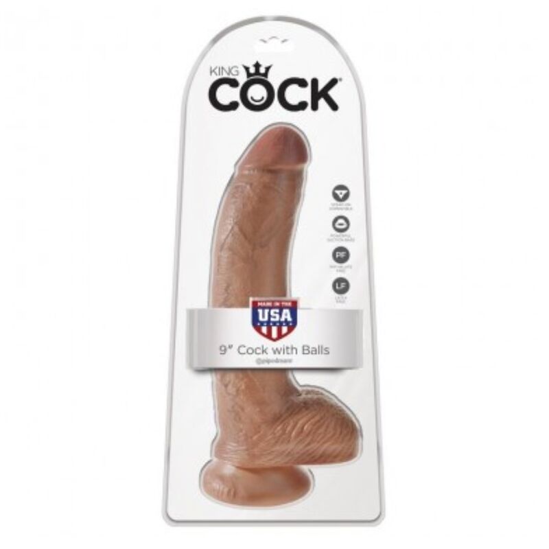 KING COCK - DILDO REALÍSTICO CON TESTÍCULOS 22,8 CM