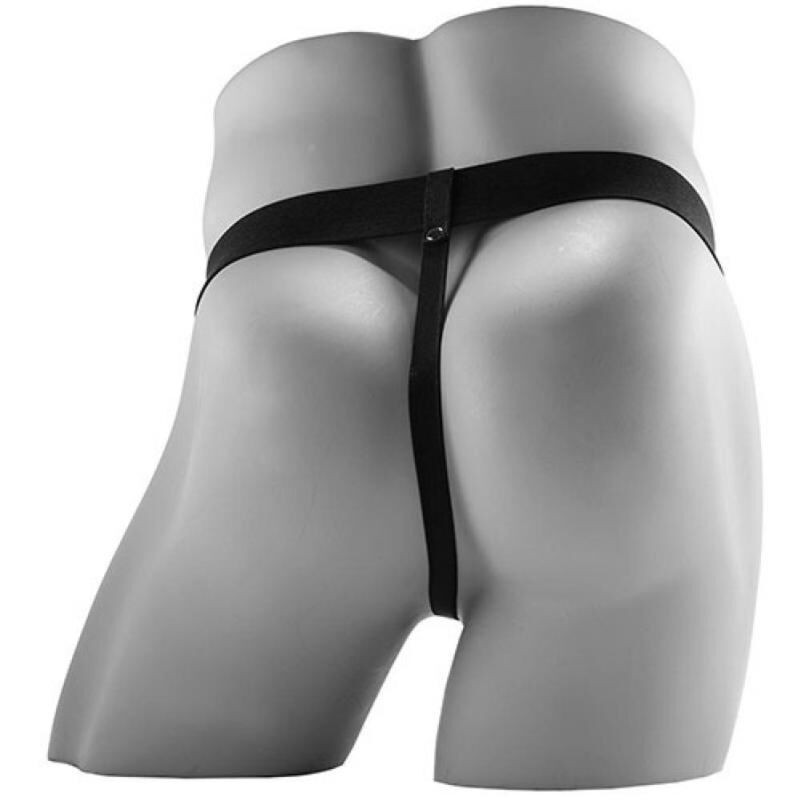 FETISH FANTASY SERIES - STRAP ON HUECO REALISTA VIBRADOR CON TESTÍCULOS 17,8 CM