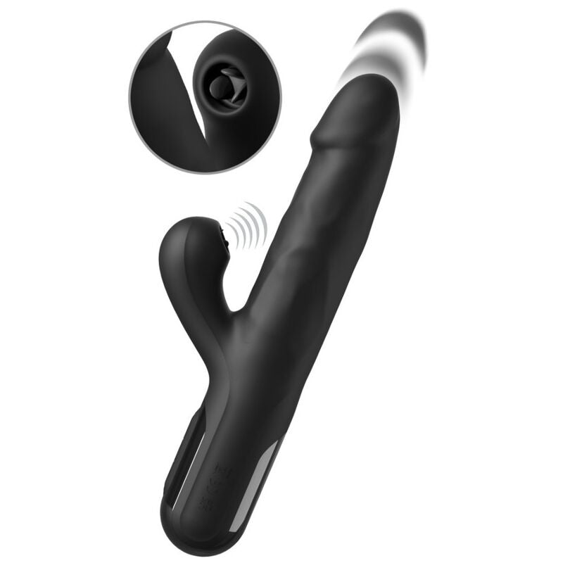 FETISH FANTASY SERIES - VIBRADOR RABBIT SONIX SILICONE THRUSTER NEGRO